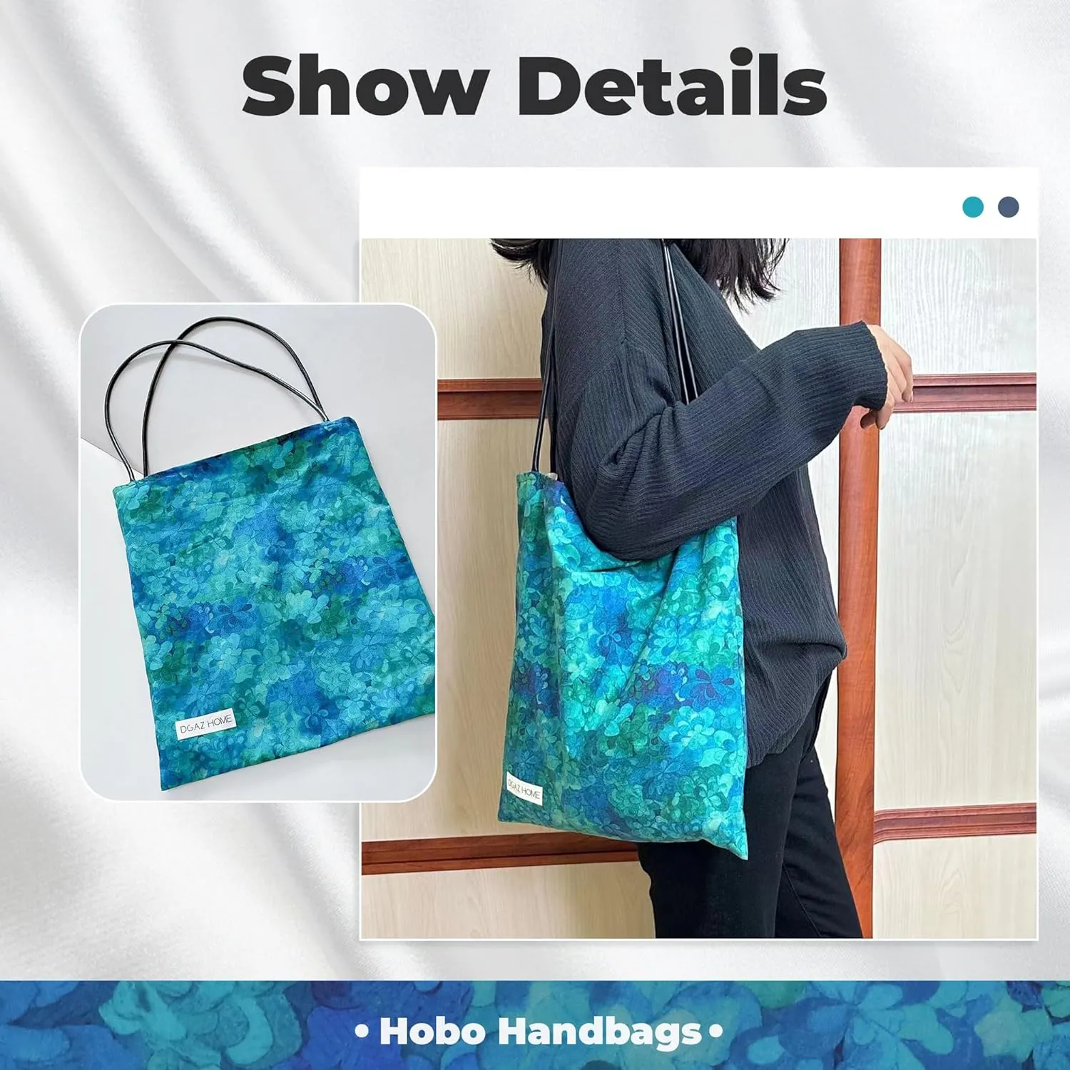 DGAZ Designer Hobo Bags for Women, Luxury Tote Bag with Zipper, Large Shoulder Bags
