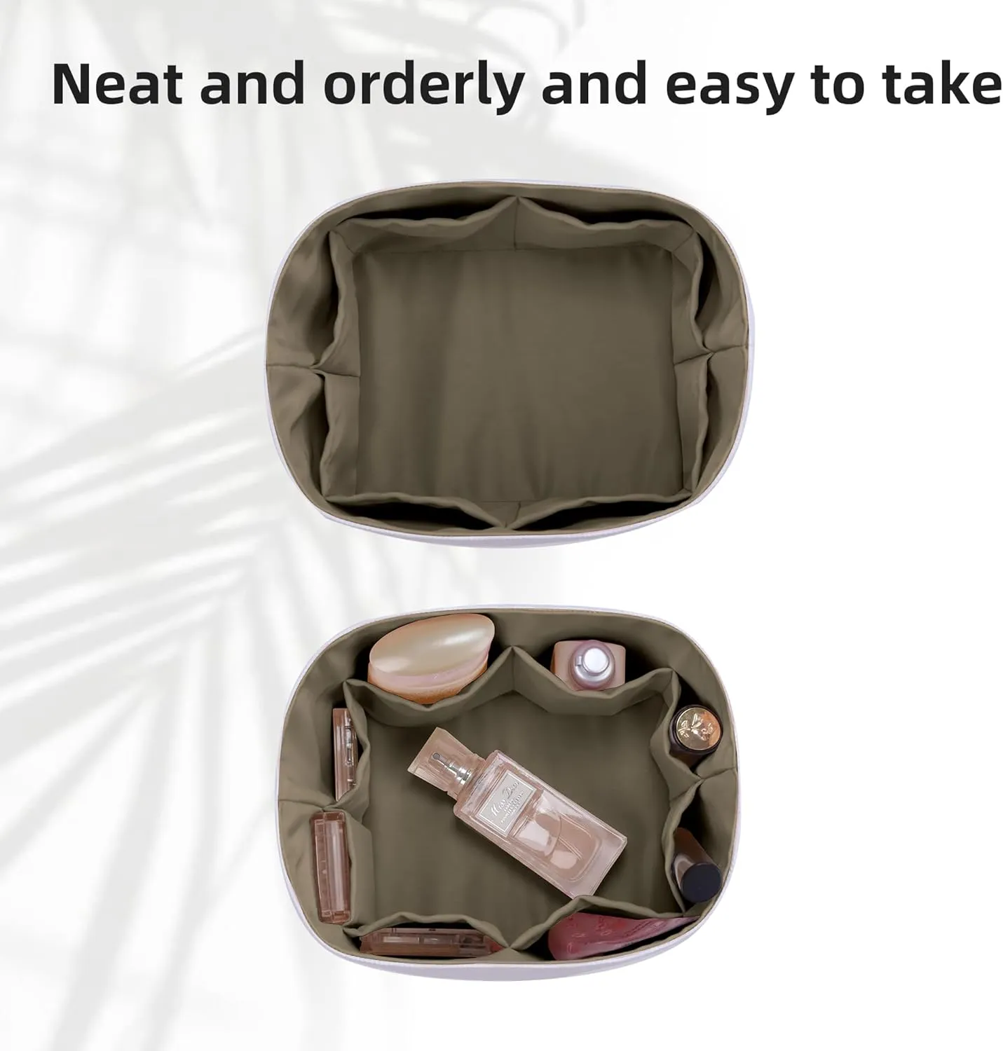 DGAZ Lightweight Purse Organizer Insert for Chanel 23s/24s Salzburg Backpack Bags,silk and DupontPaper handbag inner for Luxury Bags(Etoupe Grey,S)