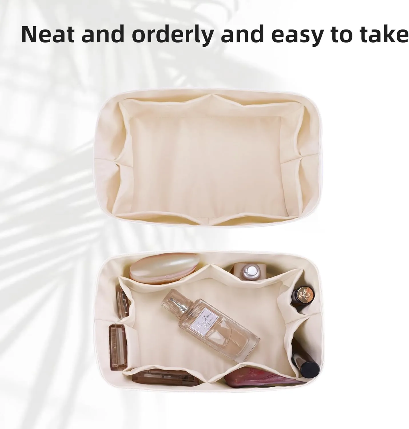 DGAZ Lightweight Purse Organizer Insert for Goyard Saint Leger Bag,silk and DupontPaper handbag inner for Luxury Bags(Craie,Saint Leger)