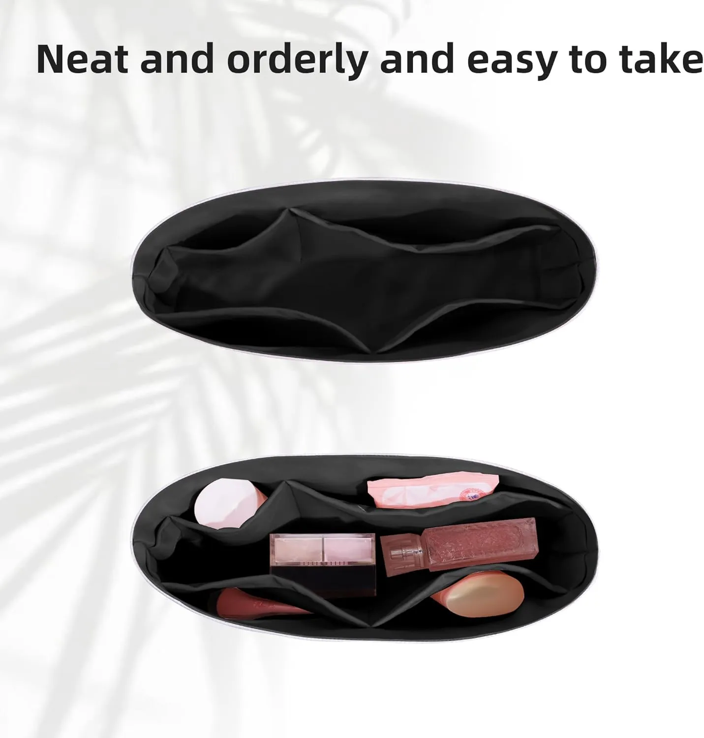 DGAZ Lightweight Purse Organizer Insert for Longchamp Le Pliage Original Series Bag,silk and DupontPaper handbag inner for Luxury Bags(Black,LE PLIAGE Mini)