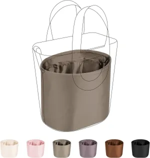 DGAZ Purse Organizer Silky Smooth For Hermes In The Loop 18/23 Bags,Silk Luxury Handbag Tote in Bag Shapers(23,Etoupe grey)