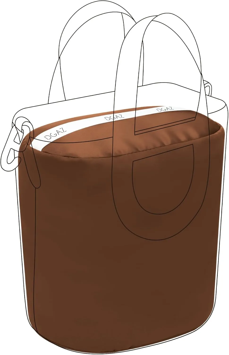 DGAZ Purse Pillow Insert for Hermes In the loop bags, Memory Foam, Silky Pillow Shaper for Luxury Handbags(Gold,In the loop23)