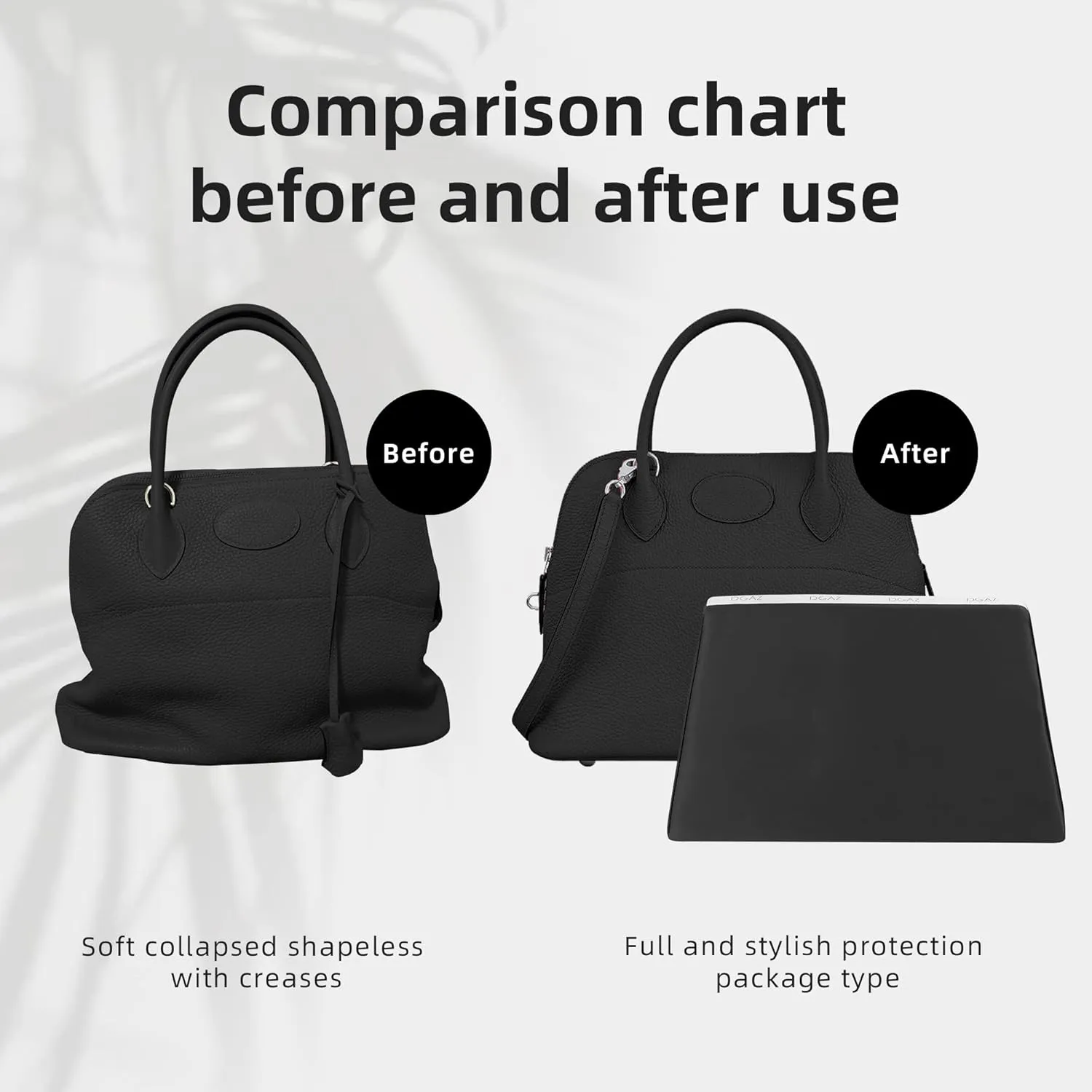 DGAZ Purse Pillow Shaper Insert for Bolide 1923mini/25/27/31/35 Bags, Silky Pillow Shaper for Luxury Handbags(Black,1923mini)