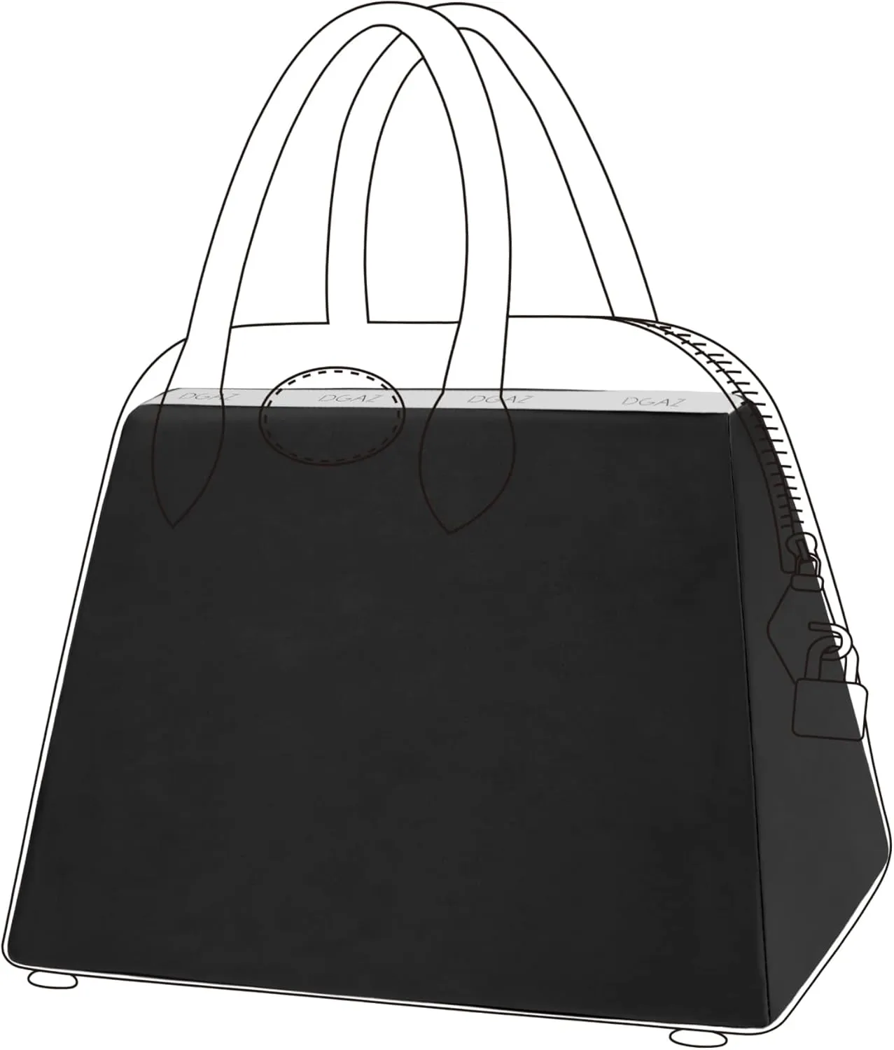 DGAZ Purse Pillow Shaper Insert for Bolide 1923mini/25/27/31/35 Bags, Silky Pillow Shaper for Luxury Handbags(Black,1923mini)