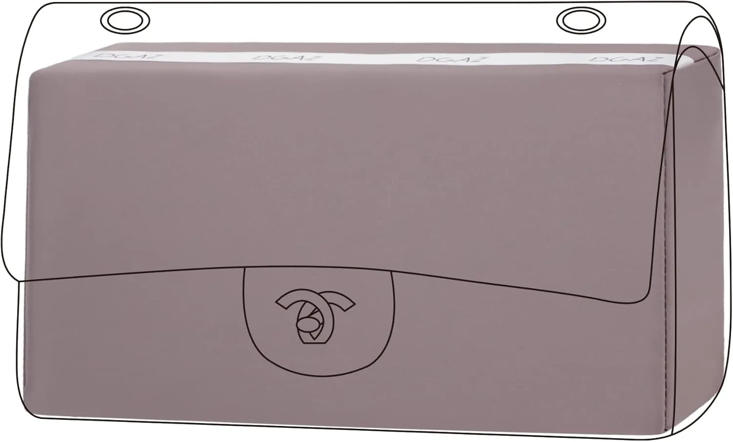 DGAZ Purse Pillow Shaper Insert for Chanel CF Bags, Silky Pillow Shaper for Luxury Handbags（Konjac Purple, Jumbo 30）