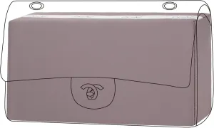 DGAZ Purse Pillow Shaper Insert for Chanel CF Bags, Silky Pillow Shaper for Luxury Handbags（Konjac purple, Medium 25）