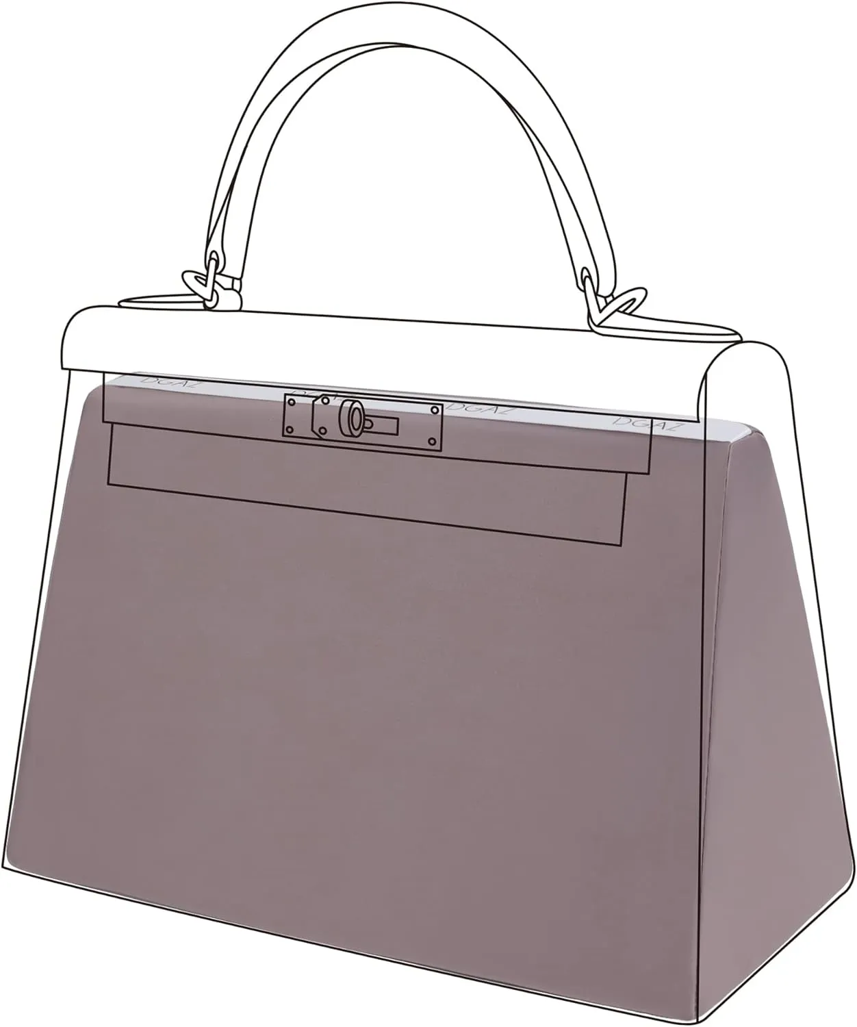 DGAZ Purse Pillow Shaper Insert for Hermes Kelly Bags, Silky Pillow Shaper for Luxury Handbags(Konjac purple,KLmini2)