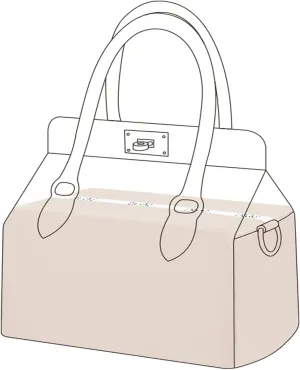 DGAZ Purse Pillow Shaper Insert for Hermes Toolbox Bags, Silky Pillow Shaper for Luxury Handbags(Craie,Toolbox 26)