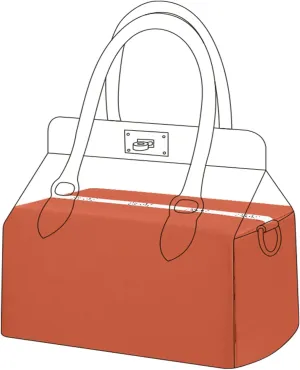 DGAZ Purse Pillow Shaper Insert for Hermes Toolbox Bags, Silky Pillow Shaper for Luxury Handbags(Vitality orange,Toolbox 26)
