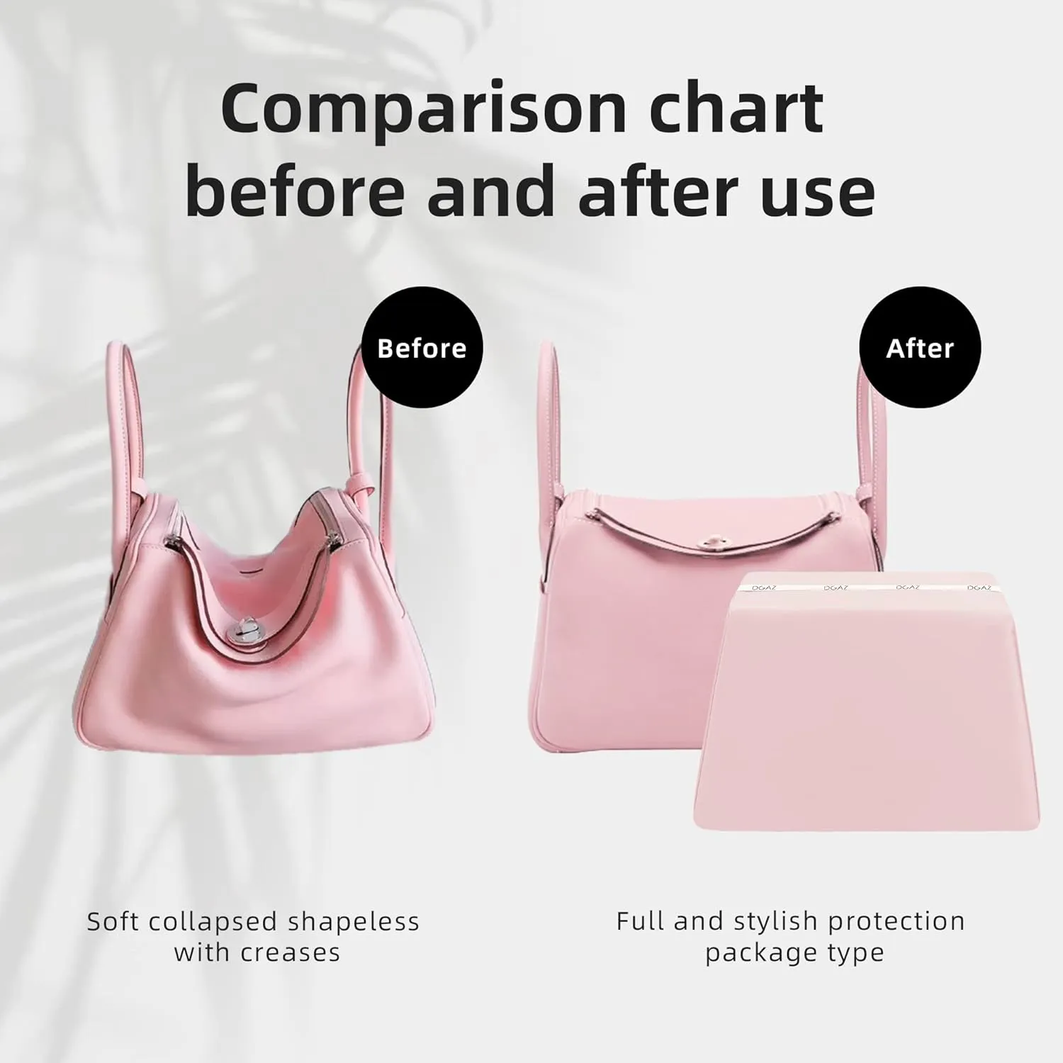 DGAZ Purse Pillow Shaper Insert for Luxury Handbags, Silky Pillow Shaper for Lindy 19/26/30/34 Bags(Pink,LD26)