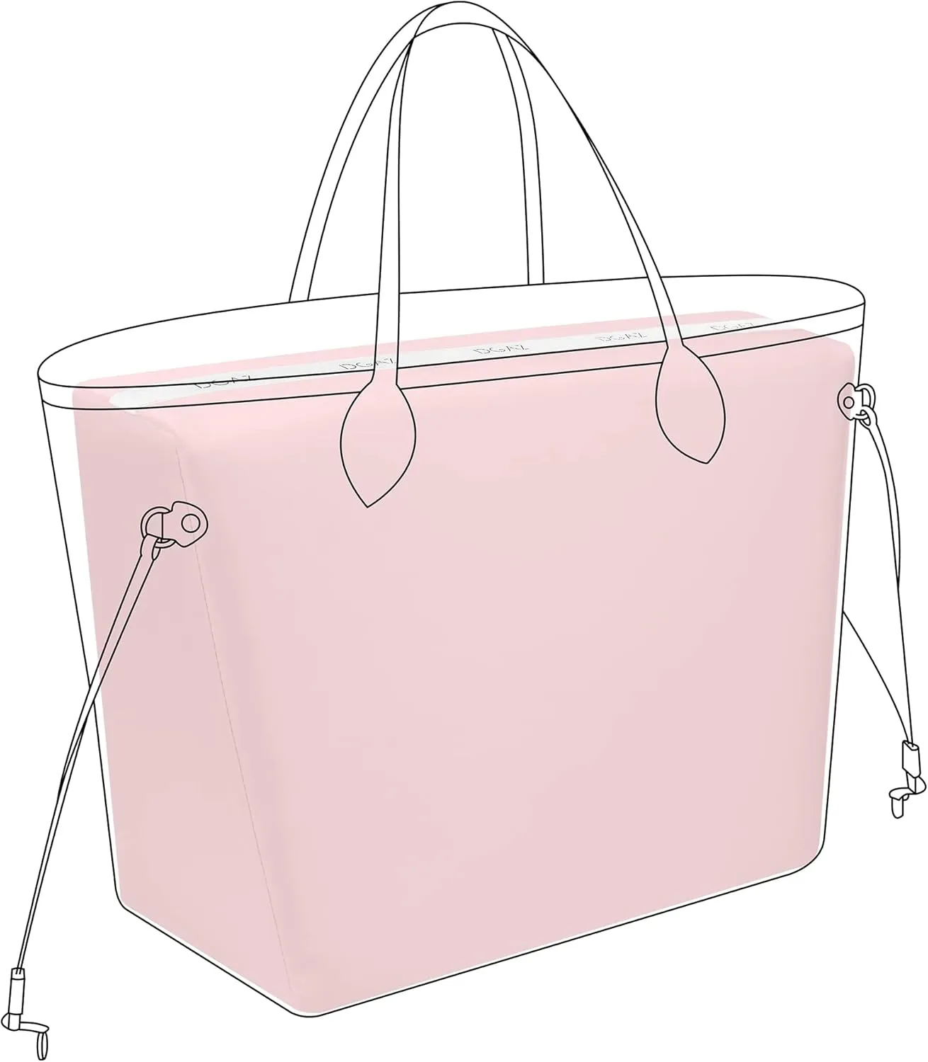 DGAZ Purse Pillow Shaper Insert for Neverfullbag, Silky Pillow Shaper for Luxury Handbags(Pink,MM)
