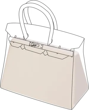 DGAZ Purse Pillow Shaper Insert,Luxury Handbag Tote Shapers, Memory Foam- Fits Birkin 20/25/30/35/40/45/50 Bag(Craie,BK30 Retourne)
