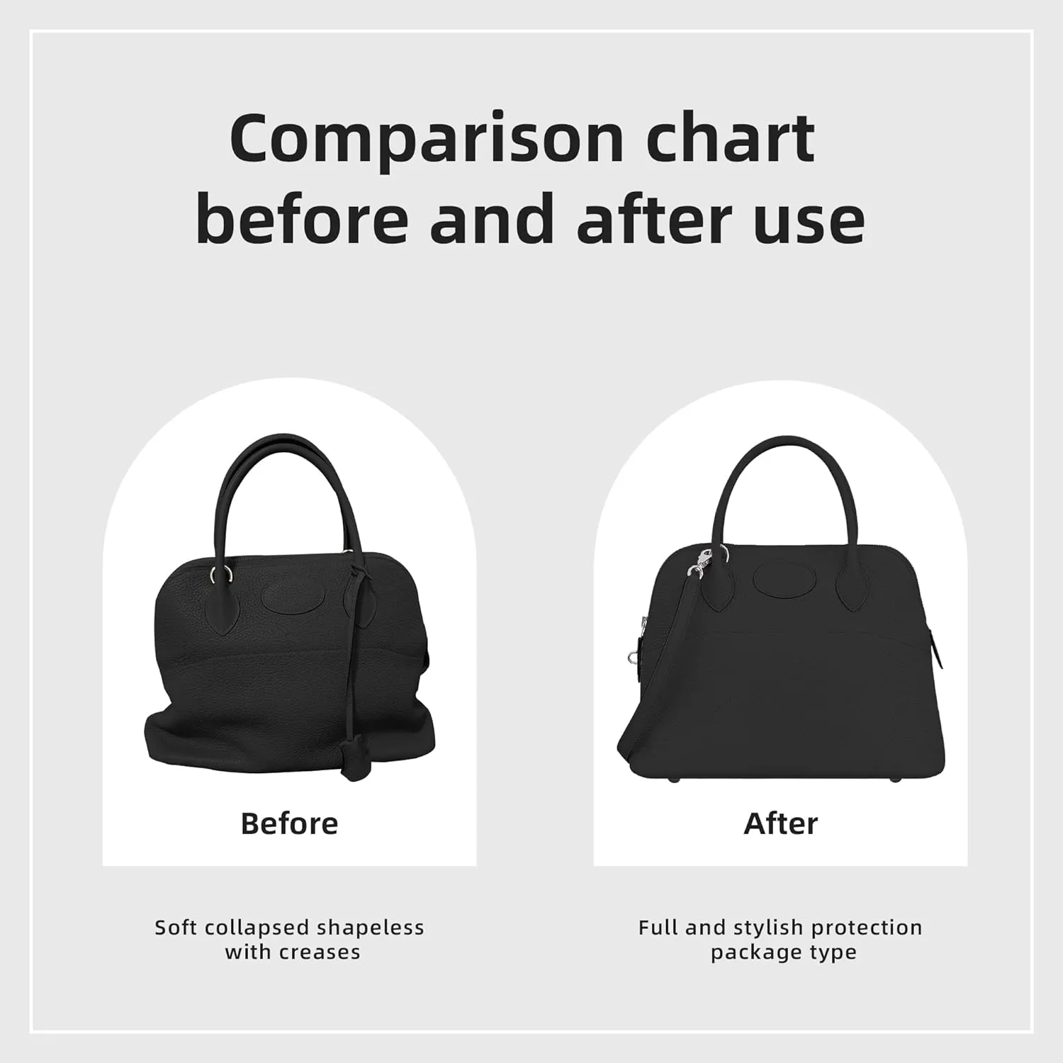 DGAZ Silk Purse Organizer Insert Fits Bolide 1923mini/25/27/31/35,Silky Smooth Bag Organizer，Luxury Handbag & Tote Shaper(Black,Bolide31)
