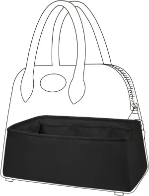 DGAZ Silk Purse Organizer Insert Fits Bolide 1923mini/25/27/31/35,Silky Smooth Bag Organizer，Luxury Handbag & Tote Shaper(Black,Bolide31)
