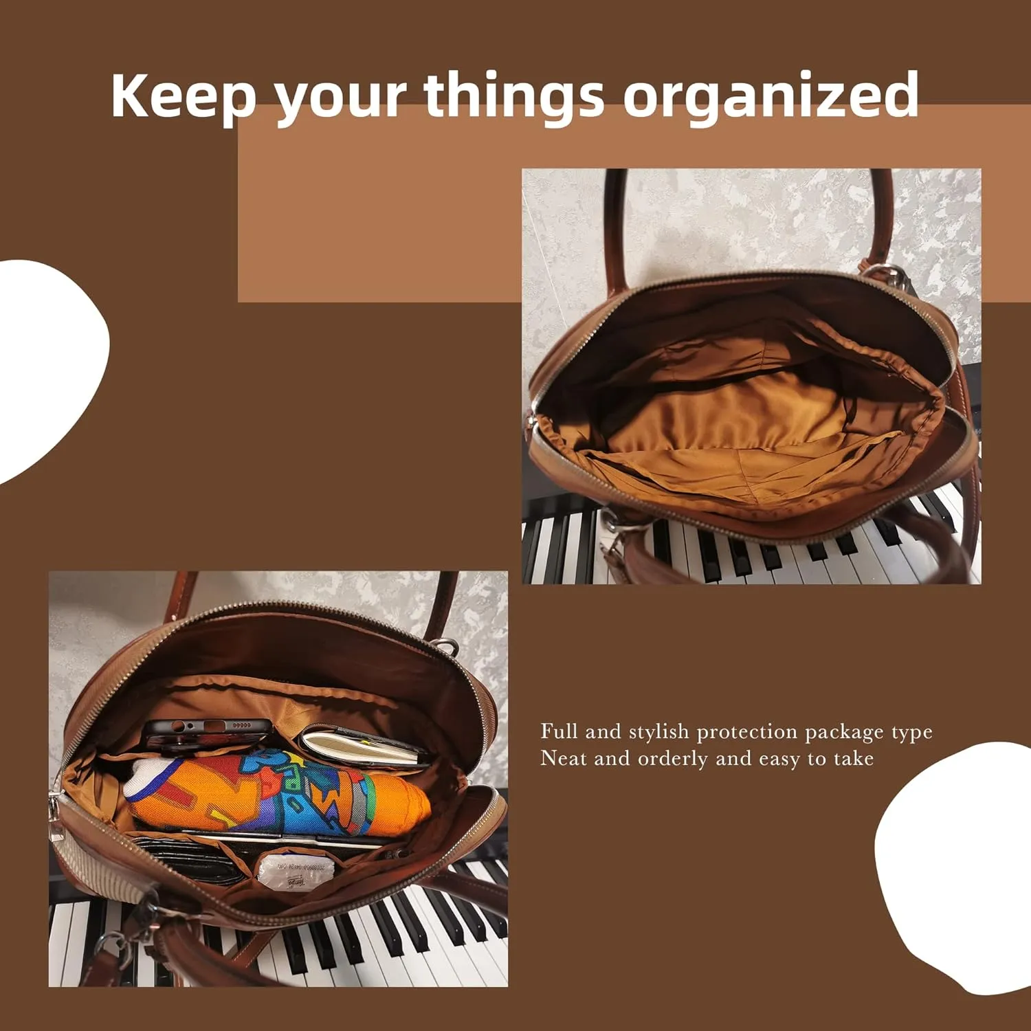 DGAZ Silk Purse Organizer Insert Fits Bolide 1923mini/25/27/31/35,Silky Smooth Bag Organizer，Luxury Handbag & Tote Shaper(Gold,Bolide31)