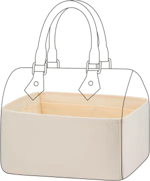 DGAZ Silk Purse Organizer Insert Fits LV Speedy 16/20/25/30/35/45 bags，Silky Smooth Bag Organizer，Luxury Handbag & Tote Shaper（Craie，SP20）