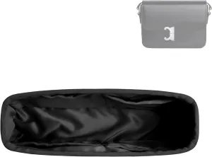 DGAZ Silk Purse Organizer Insert For Celine Triomphe Nano/Teen/Medium Bags,Silky Smooth Bag Organizer，Luxury Handbag & Tote Shaper(Black,Triomphe Teen)