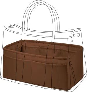 DGAZ Silky Purse Organizer Insert Fits Garden Party 23/26/30/36/45/49 Bags, Luxury Handbag & Tote Organizer, Simplicity bag organizer(Gold,GP23)