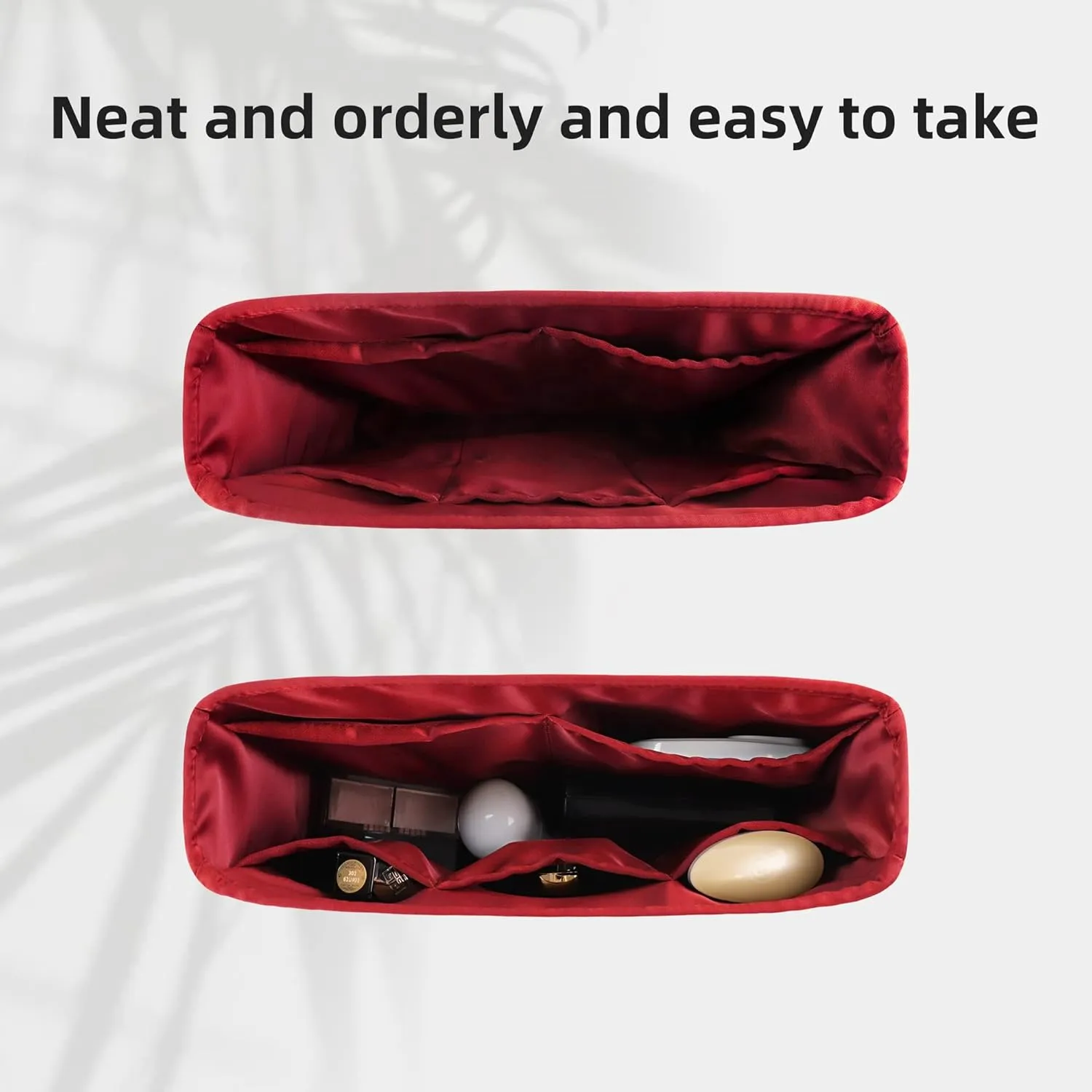 DGAZ Silky Purse Organizer Insert for Chanel Gabrielle Backpack S/M Bags, Luxury Handbag & Tote Organizer, Simplicity bag organizer (Wine Red,S)