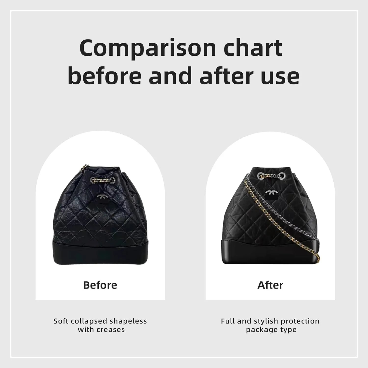 DGAZ Silky Purse Organizer Insert for Chanel Gabrielle Backpack S/M Bags, Luxury Handbag & Tote Organizer, Simplicity bag organizer (Wine Red,S)