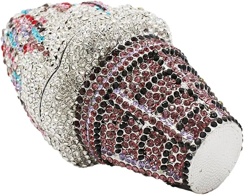 DJBM Cute Cupcake Rhinestone Clutch Diamond Crystal Purse Evening Bags for Women Party Wedding Cocktail Prom