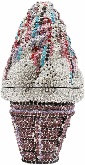 DJBM Cute Cupcake Rhinestone Clutch Diamond Crystal Purse Evening Bags for Women Party Wedding Cocktail Prom
