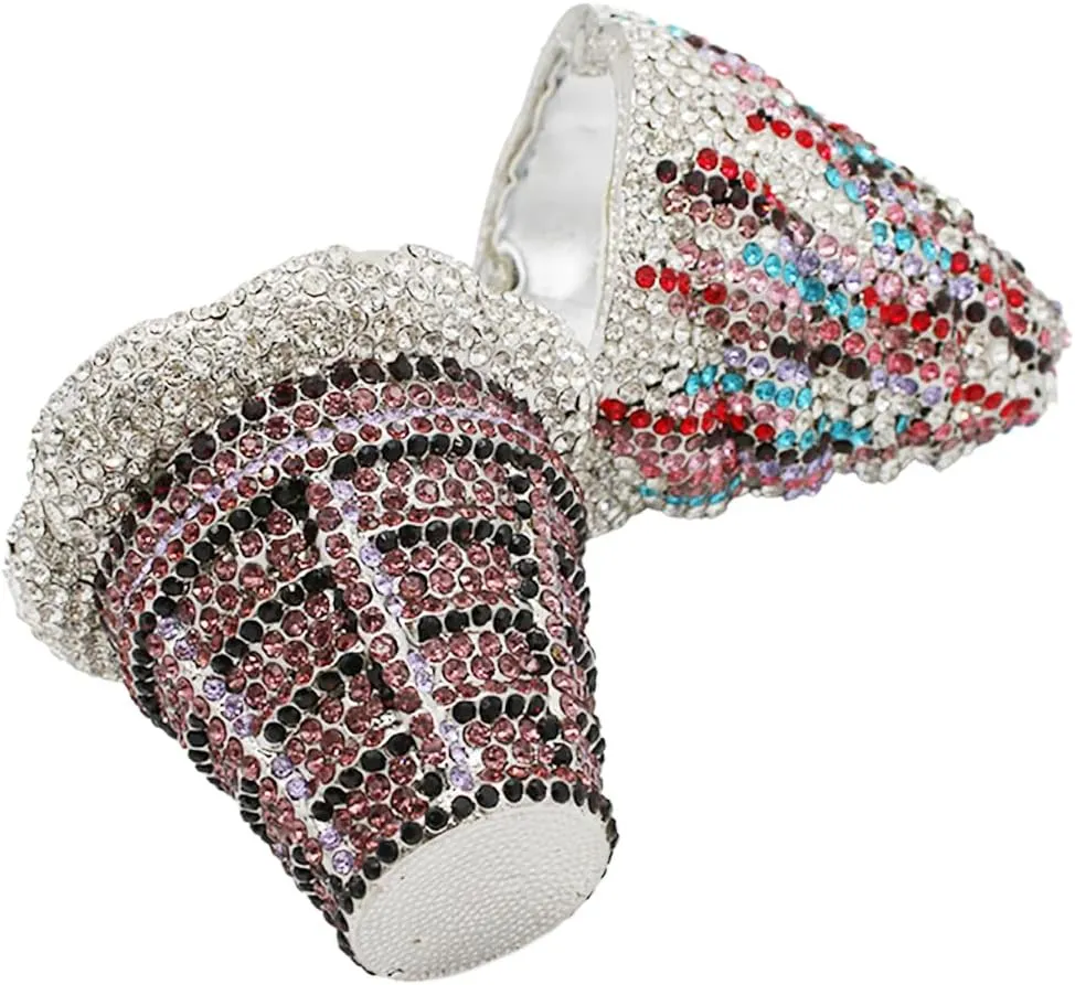 DJBM Cute Cupcake Rhinestone Clutch Diamond Crystal Purse Evening Bags for Women Party Wedding Cocktail Prom