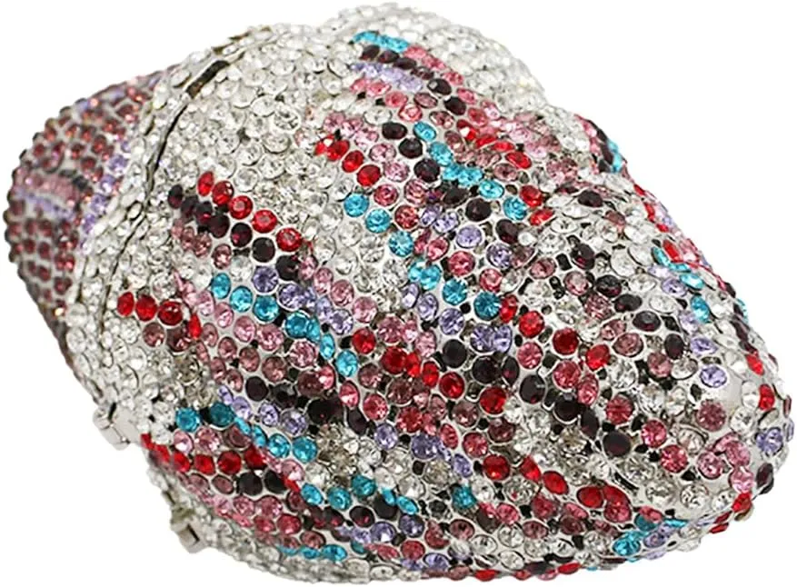 DJBM Cute Cupcake Rhinestone Clutch Diamond Crystal Purse Evening Bags for Women Party Wedding Cocktail Prom