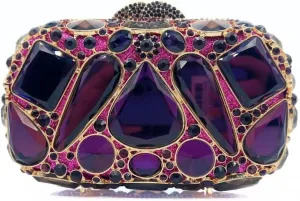 DJBM Women Evening Clutch Crystal Shoulder Bag Sparkly Deluxe Diamond Handbag Purse for Prom Birthday Reunion