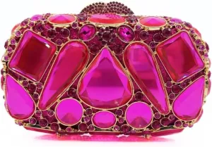 DJBM Women Evening Clutch Crystal Shoulder Bag Sparkly Deluxe Diamond Handbag Purse for Prom Birthday Reunion