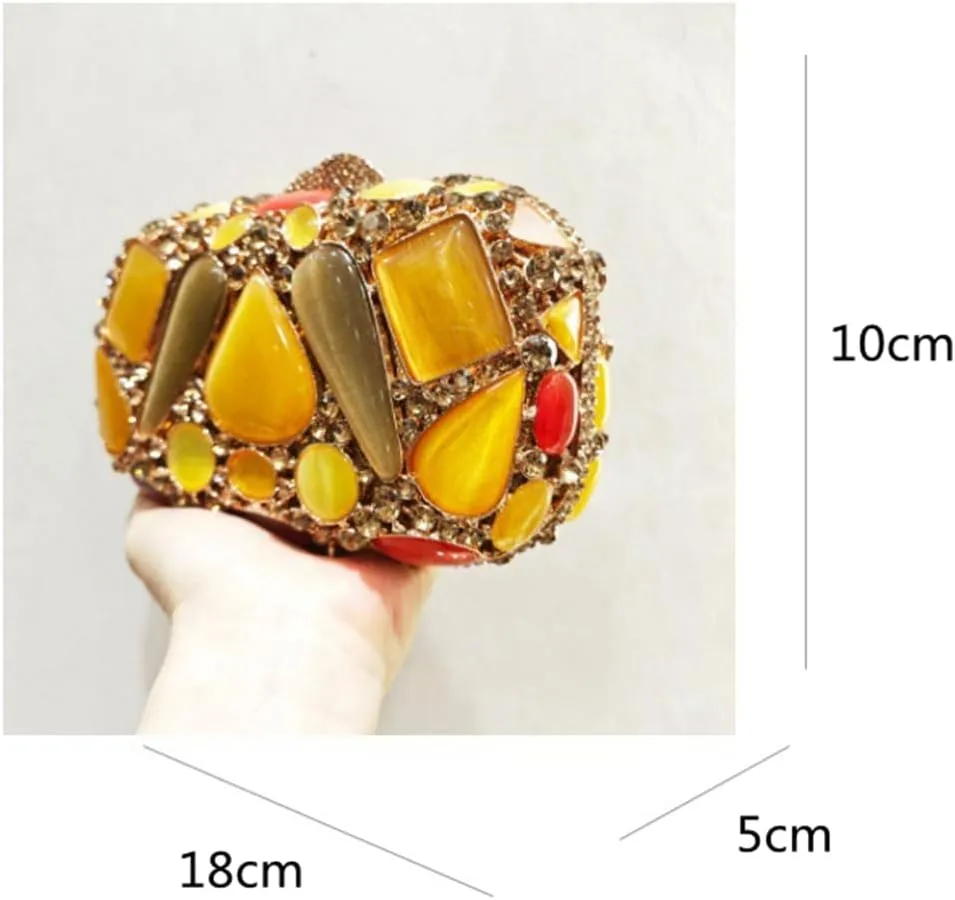 DJBM Women Evening Clutch Crystal Shoulder Bag Sparkly Deluxe Diamond Handbag Purse for Prom Birthday Reunion