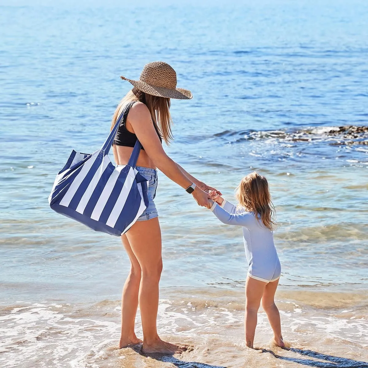 Dock & Bay Everyday Beach Tote Bag - Reusable Carrier Bag for Daily Use - Carries Up to 10kg - 100% Recycled Materials