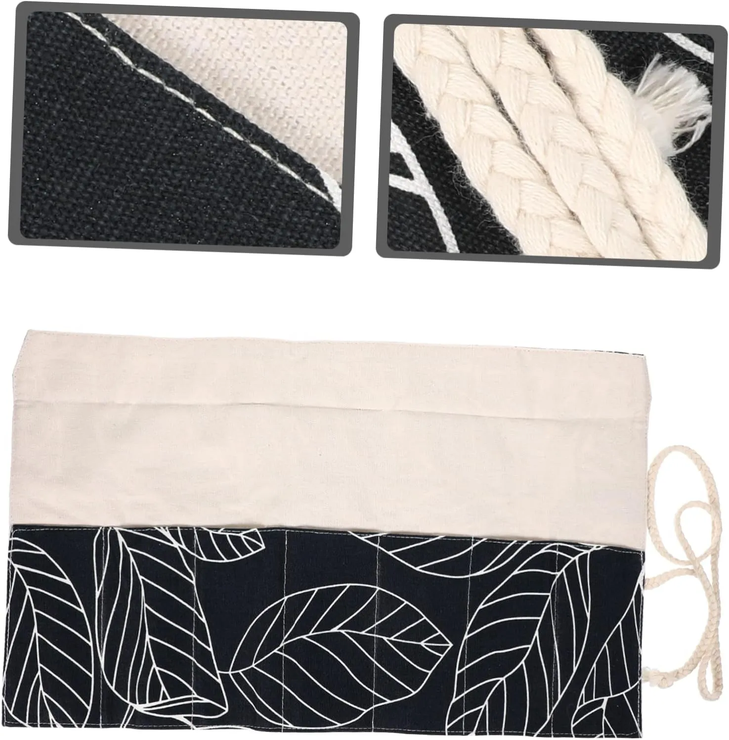 DOITOOL 3pcs Portable Makeup Brush Bag Organizer Multiple Slots for Travel Stylish Rolling Wrap Pouch for Cosmetics Pens and Markers Convenient Storage for Students and Professionals
