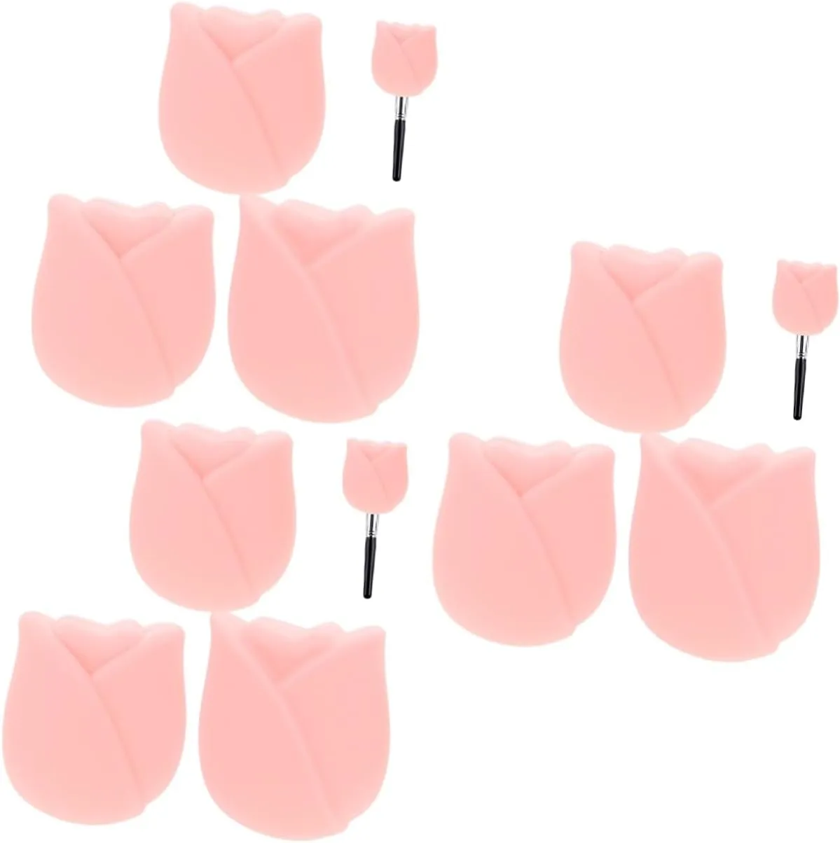 DOITOOL 9pcs Makeup Brush Travel for Organizing and Protecting Makeup Brushes Flexible and Reusable Storage