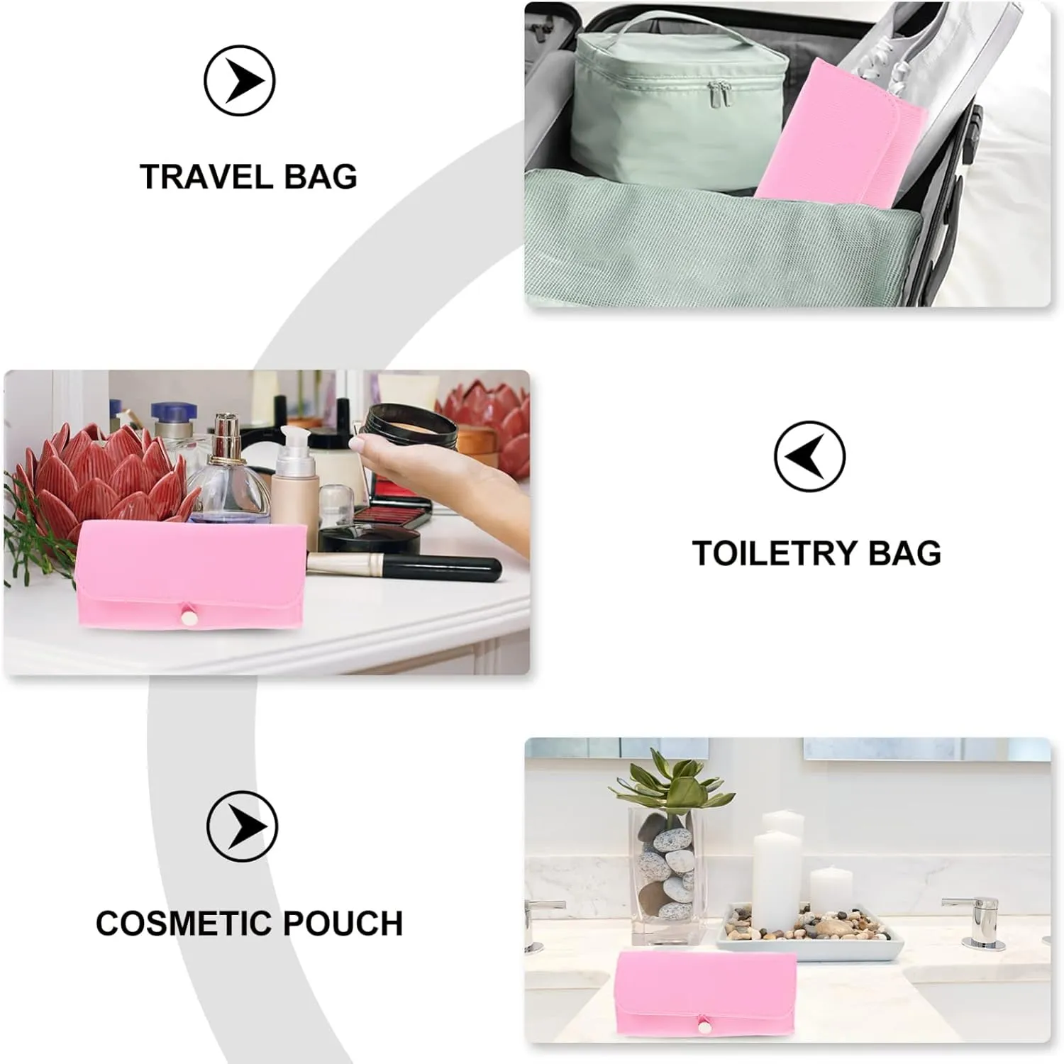 DOITOOL Portable Makeup Brush Rolling Bag Cosmetic Brush Holder for Travel Storage Organizer Elegant Design for Makeup Tools and Cosmetics