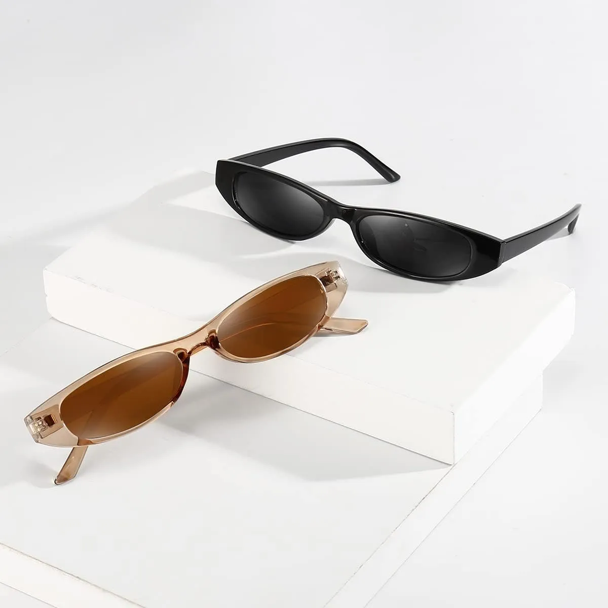 Dollger Retro Rectangle Sunglasses for Women Small Clout Goggles Fashion Designer Cool Square Shades