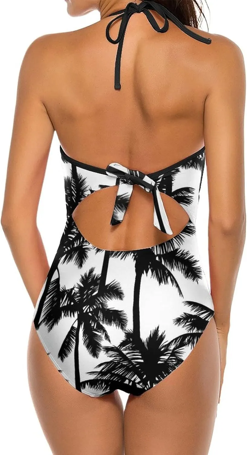 Donnapink Women One-Piece V-Neck Swimsuit Sexy Backless Soft Bikini Beach Vacation S-XXL