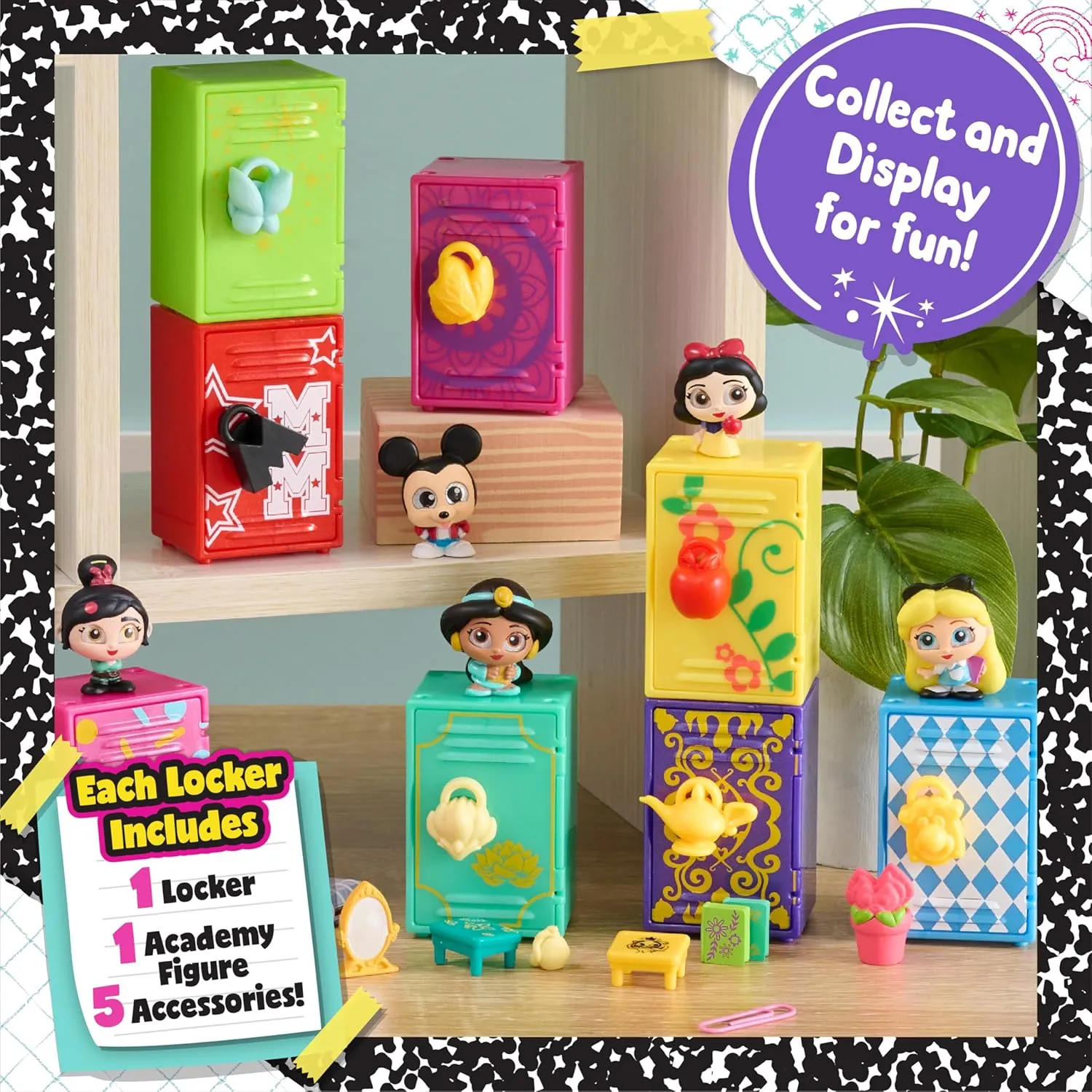 DOORABLES Academy Surprise Locker 3pk, Kids Toys for Ages 5 Up