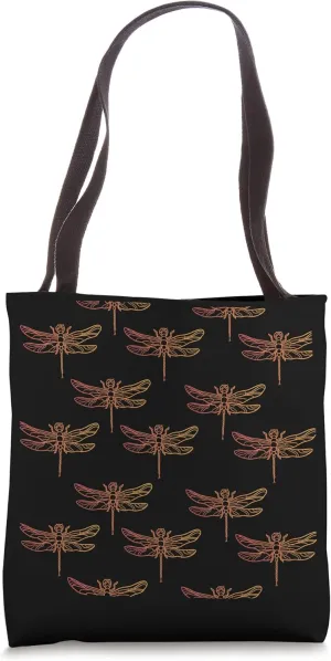 Dragonfly Minimalistic Pattern Invertebrate Insect Tote Bag