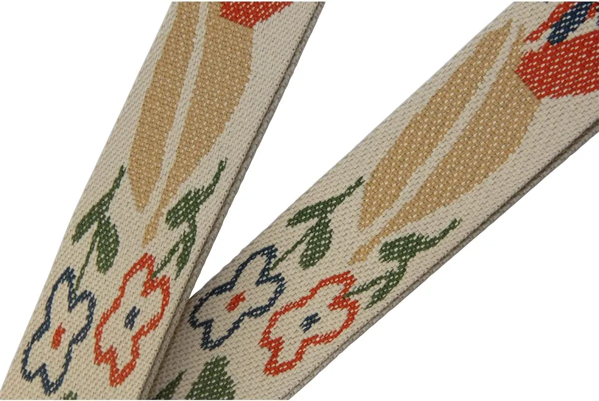 Duwi Wide Handbag&Purse Strap Jacquard Woven Guitar Style Multicolor Replacement Strap Canvas Adjustable Crossbody Bag Strap