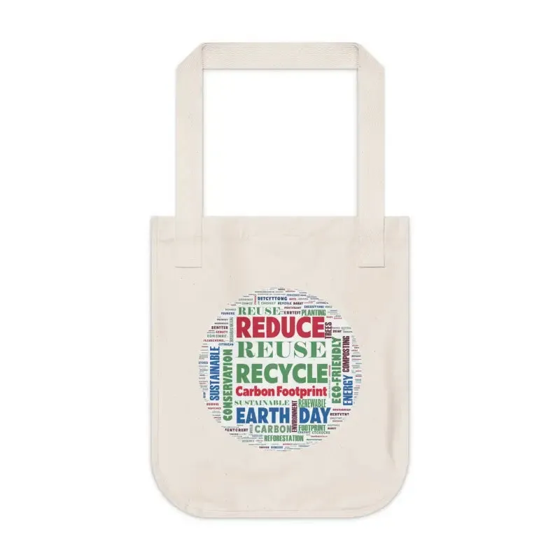 Earth Day Organic Canvas Tote with Econscious Tag