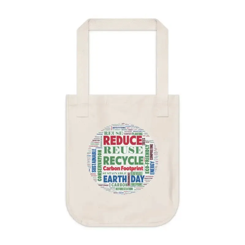 Earth Day Organic Canvas Tote with Econscious Tag