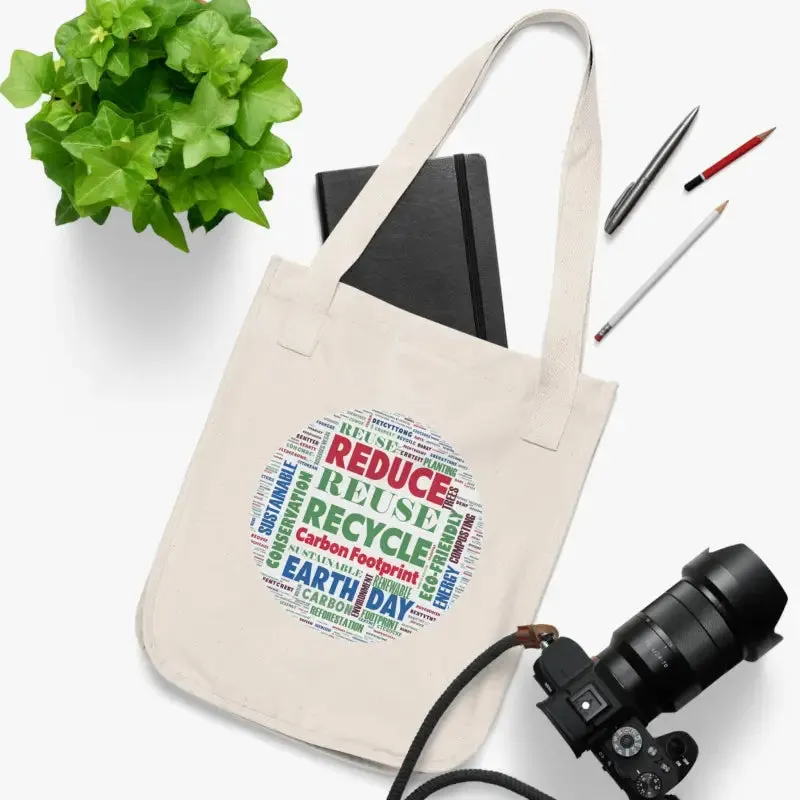 Earth Day Organic Canvas Tote with Econscious Tag