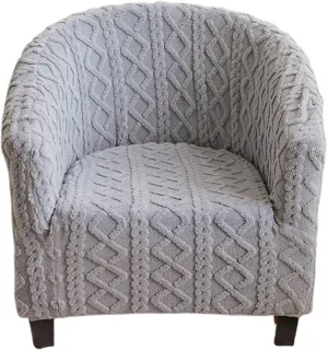 Eco-Ancheng Club Chair Slipcover - Stretch Barrel & Tub Chair Covers - Armchair & Sofa Cover - Removable Couch Protector for Living Room,07