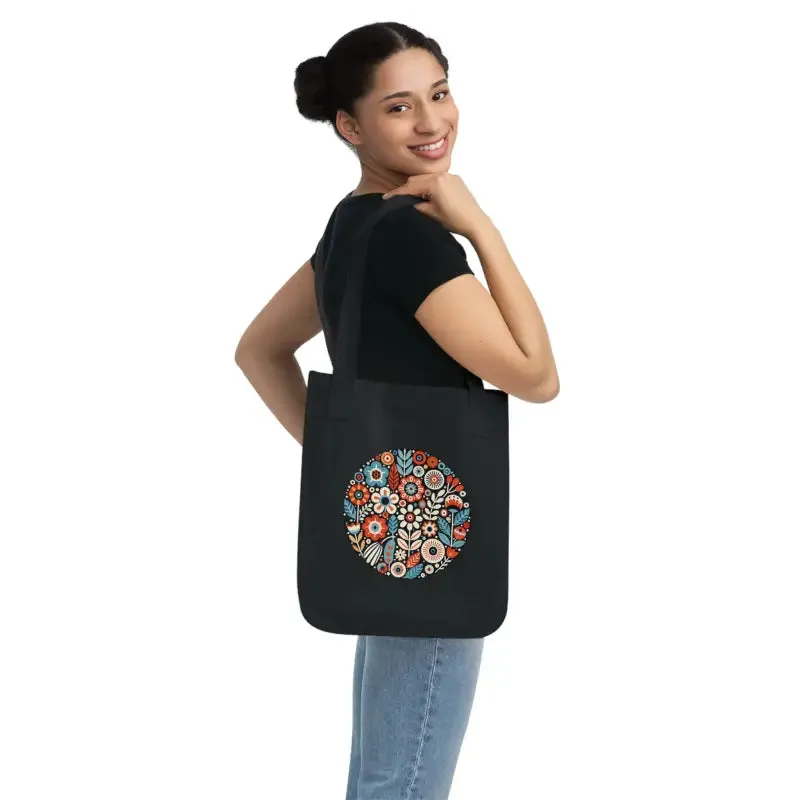 Eco Friendly Floral Canvas Tote Bag for Daily Chic