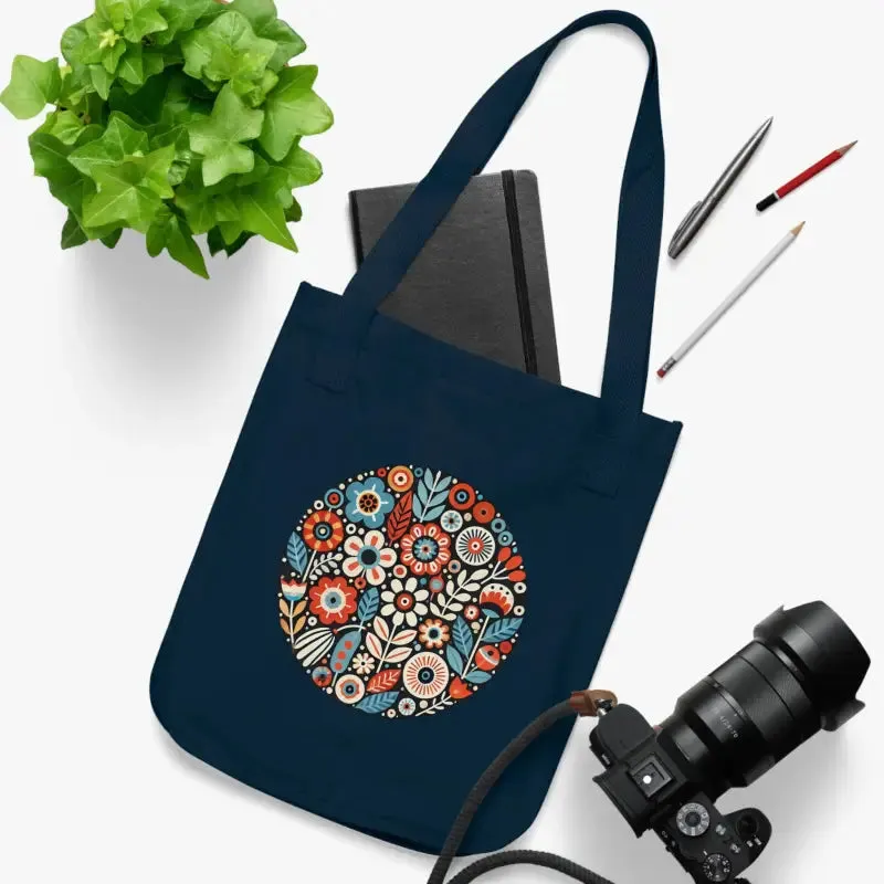 Eco Friendly Floral Canvas Tote Bag for Daily Chic