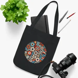 Eco Friendly Floral Canvas Tote Bag for Daily Chic