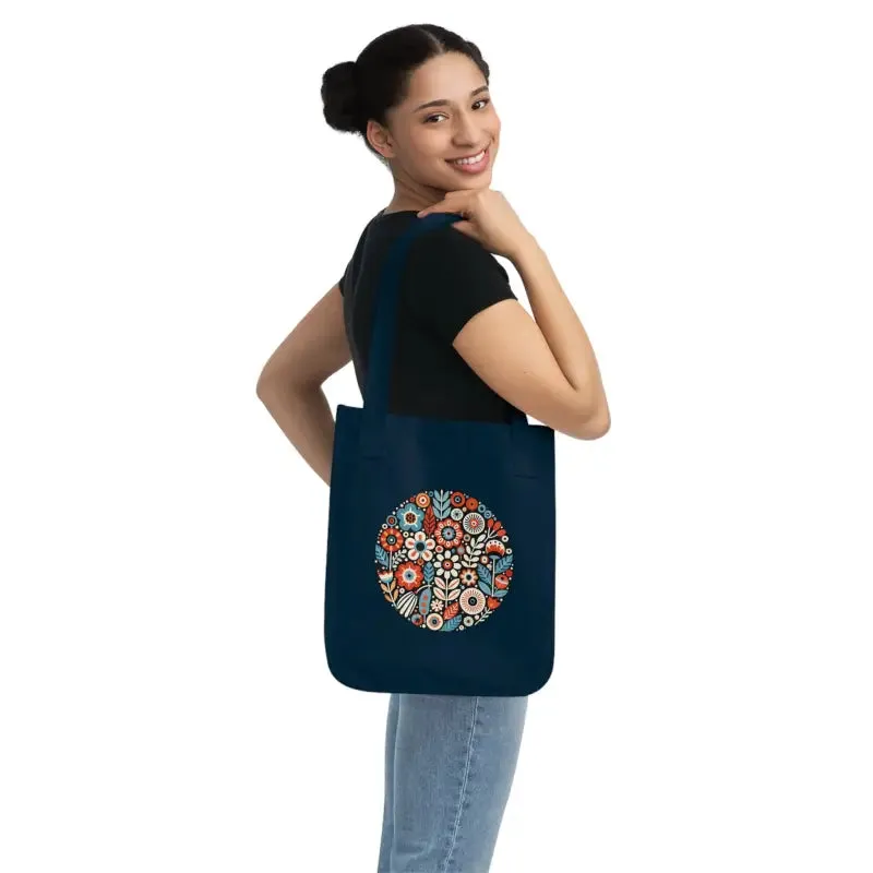 Eco Friendly Floral Canvas Tote Bag for Daily Chic