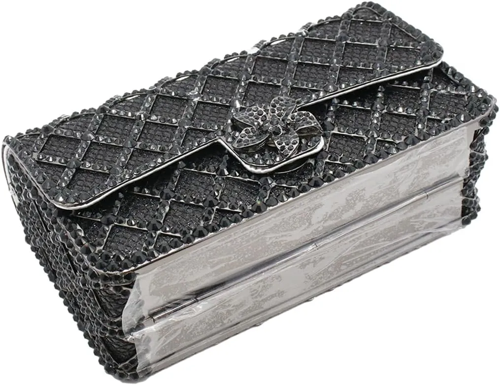 Elegant Ladies Flower Clutch Rhinestone Evening Bag Luxury Crystal Clutch Purse Diamond Handbag for Women Wedding Party