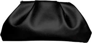 Elegant Pleated Vegan Leather Clutch Purse for Women - Stylish Soft PU Evening Handbag